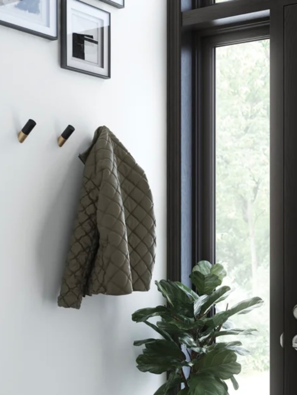 Keniyah Solid Wood Wall Hooks Set of 5